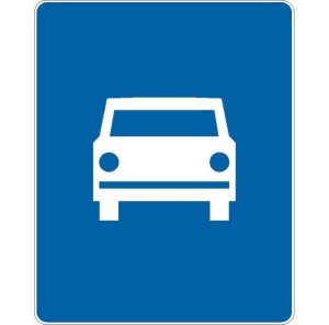Znak D-7 - Droga ekspresowa - I Generacja 900x1125mm- (D) Duży