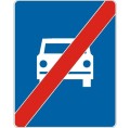 Znak D-8 - Koniec drogi ekspresowej - I Generacja 900x1125mm- (D) Duży