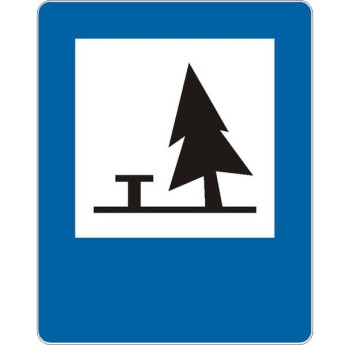 Znak D-32 - Pole biwakowe - I Generacja 900x1125mm- (D) Duży