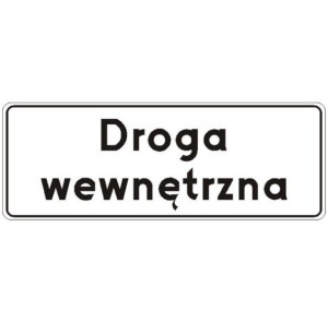 Znak D-46 - Droga wewnętrzna - I Generacja 900x420mm- (D) Duży