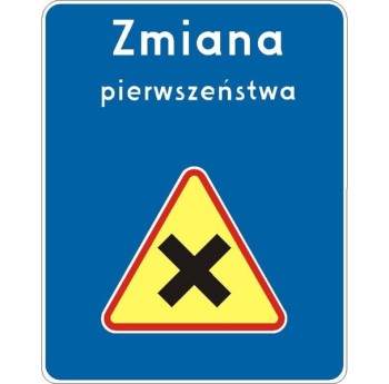 Znak D-48 - Zmiana pierwszeństwa - I Generacja 900x1125mm- (D) Duży