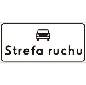 Znak D-52 - Strefa ruchu - I Generacja 900x420mm- (D) Duży