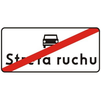 Znak D-53 - Koniec strefy ruchu - I Generacja 900x420mm- (D) Duży