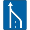Znak D-14 - Koniec pasa ruchu - I Generacja 600x750mm- (S / M) Średni / Mały