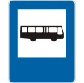 Znak D-15 - Przystanek autobusowy I Generacja 600x750mm- (S / M) Średni / Mały