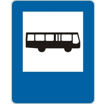Znak D-15 - Przystanek autobusowy I Generacja 600x750mm- (S / M) Średni / Mały