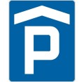 Znak D-18B - Parking zadaszony - I Generacja 600x750mm- (S / M) Średni / Mały