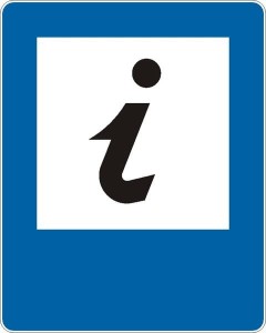 Znak D-34 - Punkt informacji turystycznej - I Generacja 600x750mm- (S / M) Średni / Mały