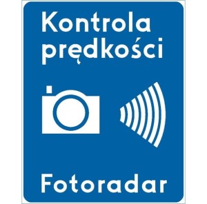 Znak D-51 - Automatyczna kontrola prędkości -  I Generacja 600x750mm- (S / M) Średni / Mały