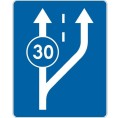 Znak D-13 - Początek pasa ruchu powolnego - II Generacja 1200x1500mm- (W) Wielki
