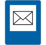 Znak D-25 - Poczta - II Generacja 900x1125mm- (D) Duży