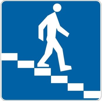 Znak D-35 - Przejście podziemne dla pieszych - II Generacja 900x900mm- (D) Duży