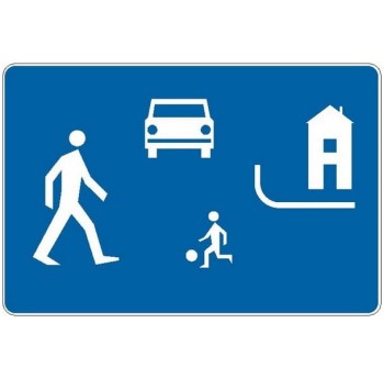 Znak D-40 - Strefa zamieszkania - II Generacja 900x600mm- (D) Duży