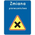 Znak D-48 - Zmiana pierwszeństwa - II Generacja 900x1125mm- (D) Duży