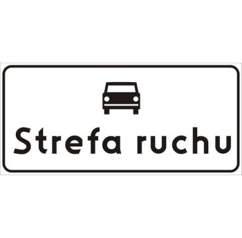 Znak D-52 - Strefa ruchu - II Generacja 900x420mm- (D) Duży