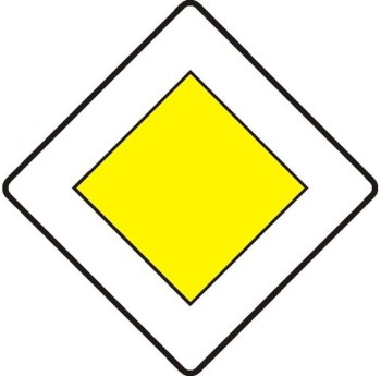 Znak D-1 - Droga z pierwszeństwem - II Generacja 600x600mm- (S / M) Średni / Mały