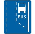 Znak D-11 - Początek pasa ruchu dla autobusów - II Generacja 600x750mm- (S / M) Średni / Mały