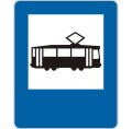 Znak D-17 - Przystanek tramwajowy - II Generacja 600x750mm- (S / M) Średni / Mały