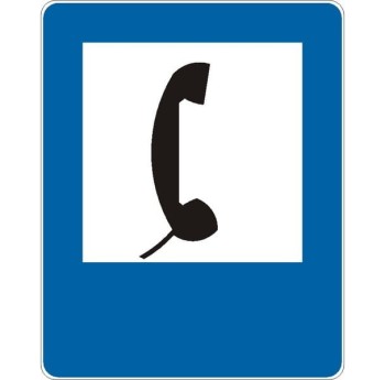 Znak D-24 - Telefon - II Generacja 600x750mm- (S / M) Średni / Mały