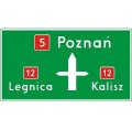 Znak E-1 - Tablica przeddrogowskazowa - Generacja I