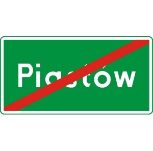 Znak E-18A -Koniec miejscowości - Generacja I