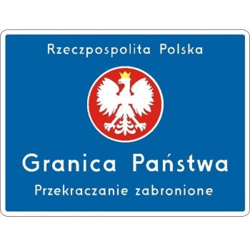 Znak F-2 - Przekraczanie granicy zabronione - Generacja I