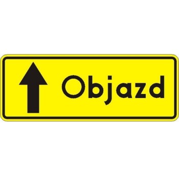 Znak F-9 - Objazd prosto - Generacja I  1200x440mm