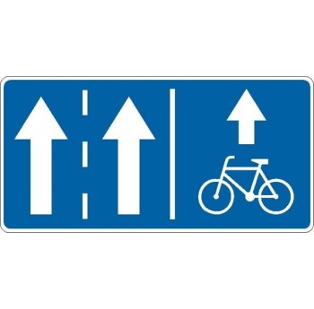 Znak F-19 - Pas ruchu dla określonych pojazdów - Generacja I