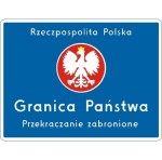 Znak F-2 - Przekraczanie granicy zabronione - Generacja II