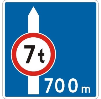 Znak F-5 - Uprzedzenie o zakazie - Generacja II - 1000x1200mm