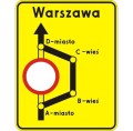 Znak F-8 - Objazd w związku z zamknięciem drogi - Generacja II