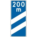 Znak F-14B - Tablica wskaźnikowa na autostradzie umieszczana w odległości 200 m przed pasem wyłączania - Generacja II