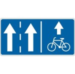 Znak F-19 - Pas ruchu dla określonych pojazdów - Generacja II