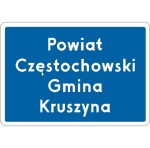 Znak F-3a - Granica obszaru administracyjnego na granicy powiatu -Generacja I