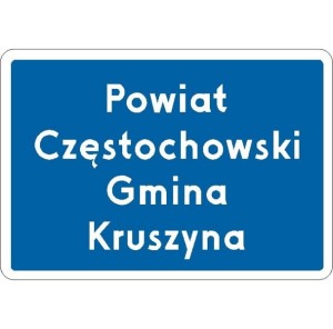 Znak F-3a - Granica obszaru administracyjnego na granicy powiatu -Generacja I