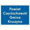 Znak F-3a - Granica obszaru administracyjnego na granicy powiatu - Generacja II