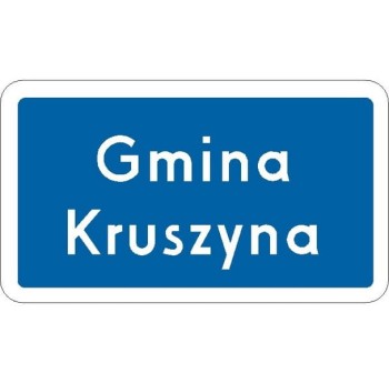 Znak F-3b -  Granica obszaru administracyjnego- gminy - Generacja I