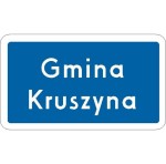 Znak F-3b - Granica obszaru administracyjnego- gminy - Generacja II