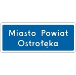 Znak F-3c - Granica obszaru administracyjnego miasta na prawach powiatu - Generacja I