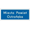 Znak F-3c - Granica obszaru administracyjnego miasta na prawach powiatu - Generacja II