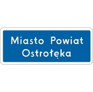 Znak F-3c - Granica obszaru administracyjnego miasta na prawach powiatu - Generacja II