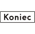 Znak T-3A - Tabliczka wskazująca koniec miejsca przeznaczonego na postój - I Generacja 600x250mm- (M) Mały/(S) Średni