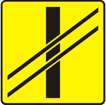 Znak T-7 - Tabliczka wskazująca układ torów i drogi na przejeździe - I Generacja 600x600mm