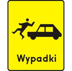 Znak T-14 - Tabliczka wskazująca miejsce częstych potrąceń pieszych - I Generacja 600x750mm