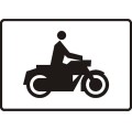 Znak T-23A - Tabliczka wskazująca motocykle - drogowy - I Generacja 640x450mm- (S) Średni
