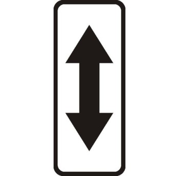 Znak T-25B - Tabliczka wskazująca kontynuację zakazu postoju lub zatrzymywania - drogowy I Generacja 240x600mm- (M) Mały