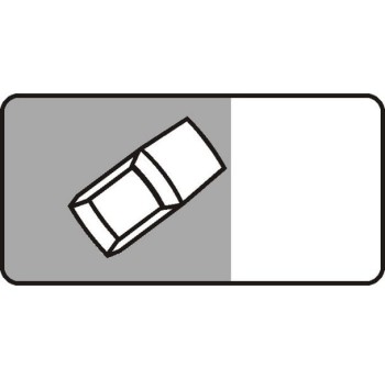 Znak T-30G - Tabliczka wskazująca postój całego pojazdu na jezdni skośnie do krawężnika - drogowy - I Generacja 600x300mm