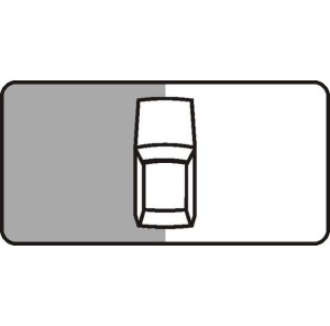 Znak T-30H - Tabliczka wskazująca postój na chodniku kołami jednego boku pojazdu równolegle do krawężnika - I Generacja 600x300mm