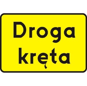 Znak T-5 - Początek drogi krętej - II Generacja 900x500mm