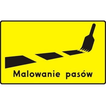 Znak T-19 - Tabliczka wskazująca na malowanie znaków poziomych - drogowy - II Generacja 1600x900mm